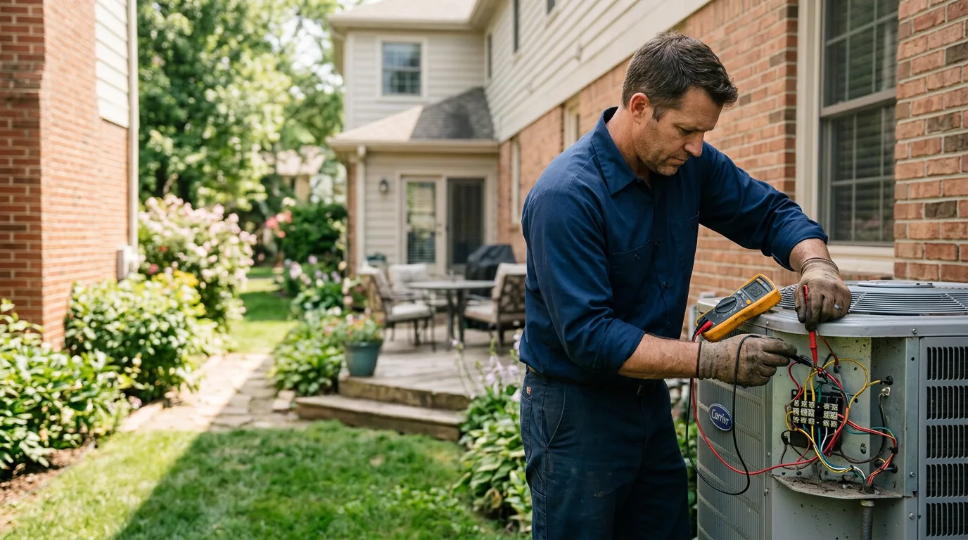 HVAC technician working near Graymont, IL
